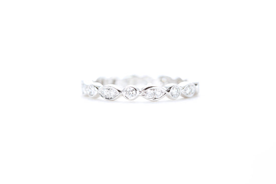 Art Deco Bezel set Diamond Eternity Ring