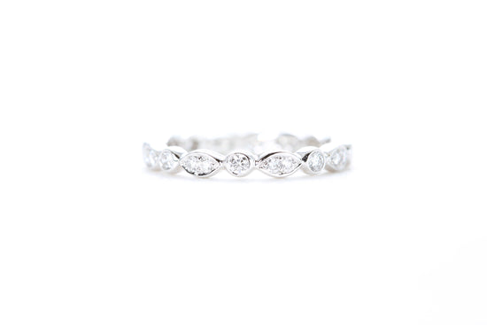 Art Deco Bezel set Diamond Eternity Ring