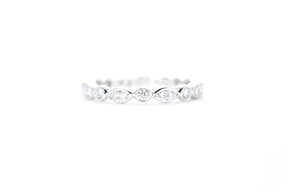 Art Deco Bezel set Diamond Eternity Ring