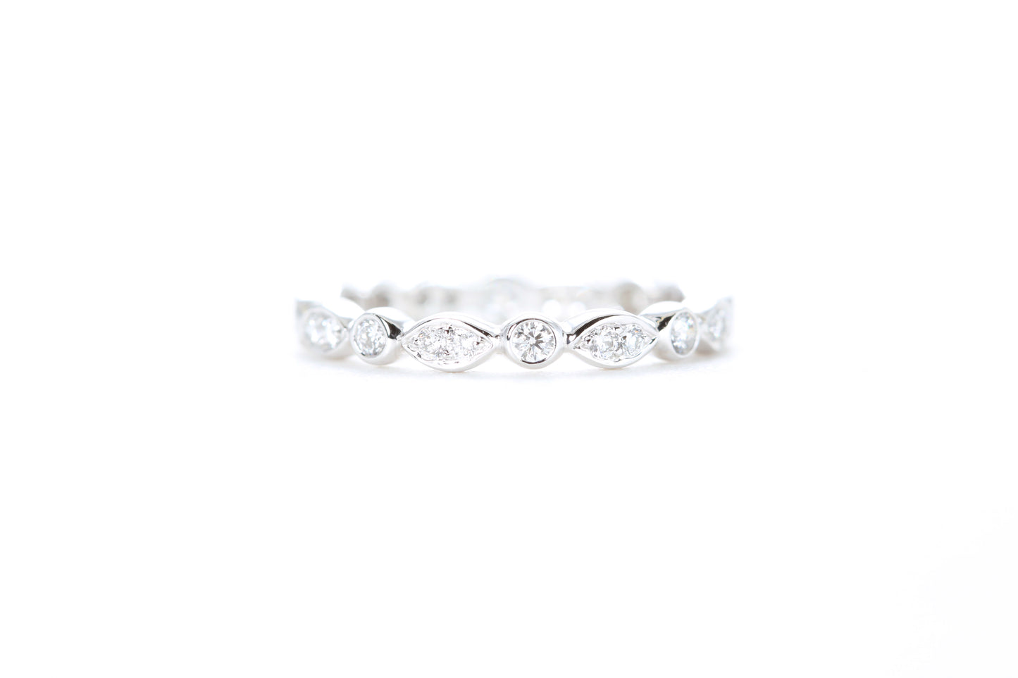 Art Deco Bezel set Diamond Eternity Ring