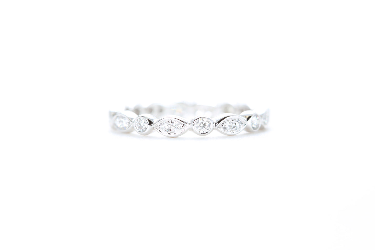 Art Deco Bezel set Diamond Eternity Ring