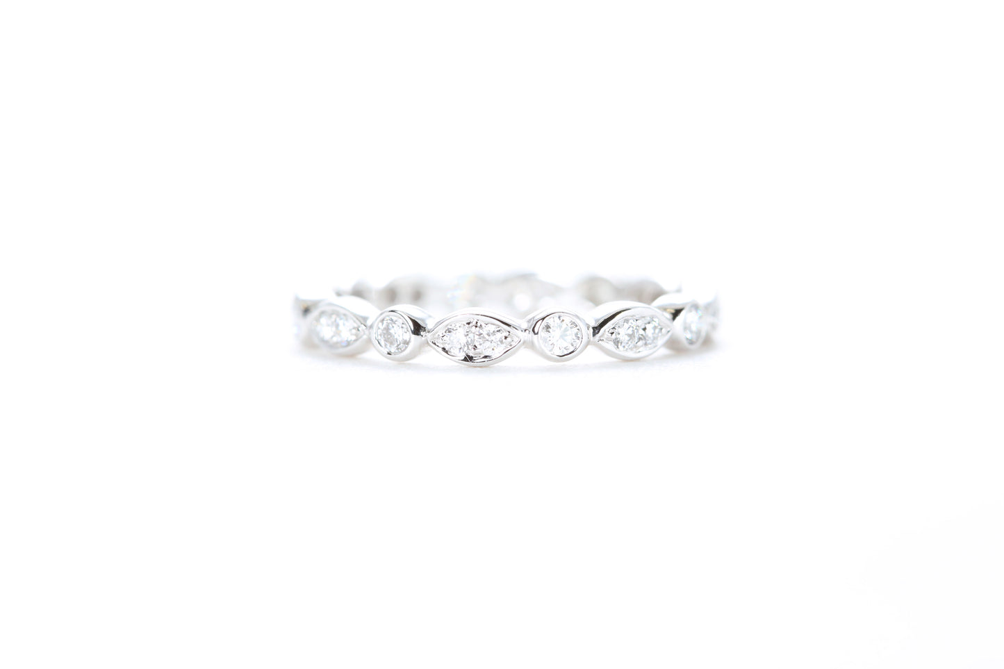 Art Deco Bezel set Diamond Eternity Ring