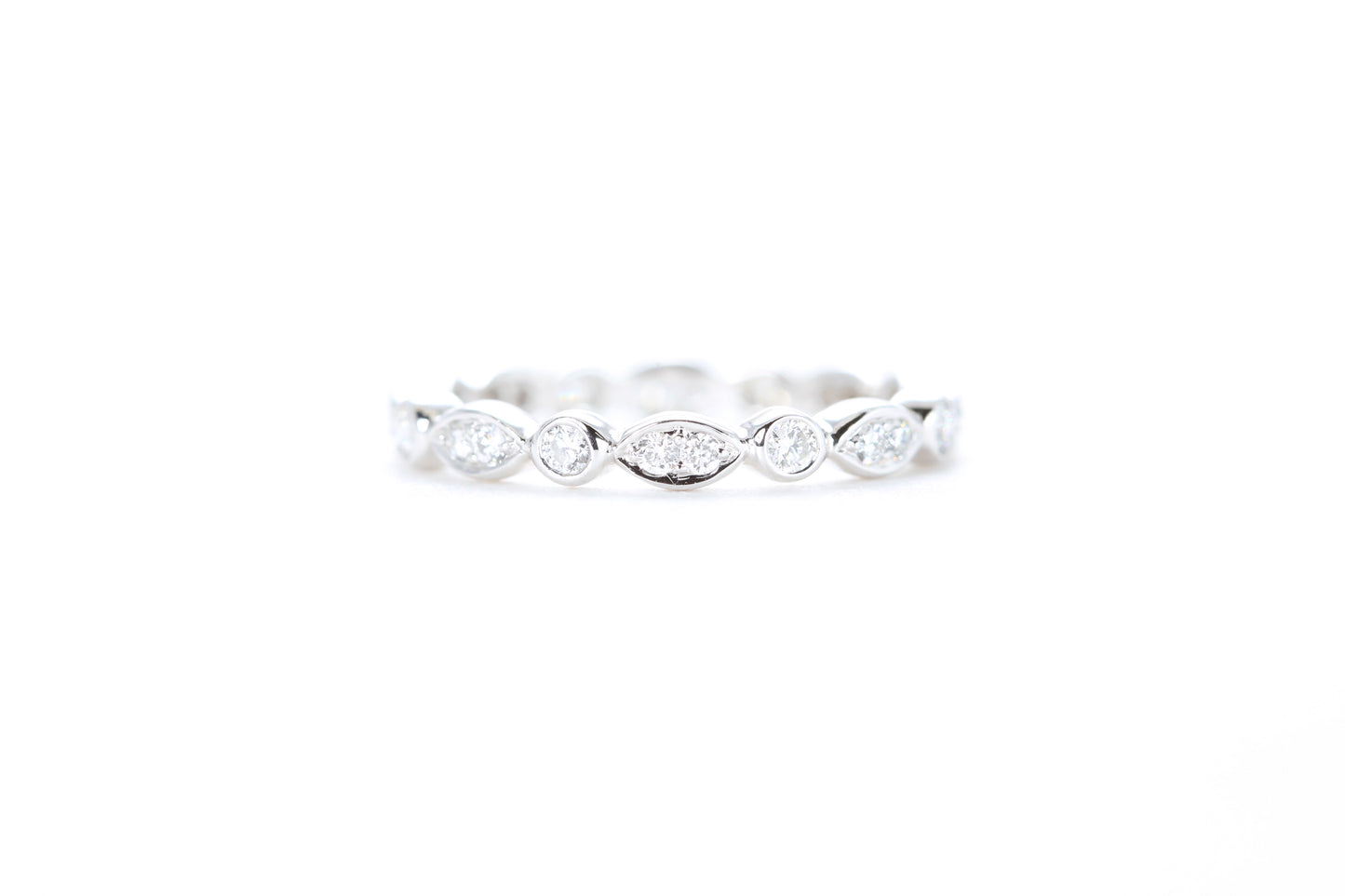 Art Deco Bezel set Diamond Eternity Ring