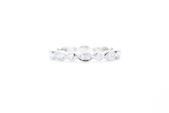 Art Deco Bezel set Diamond Eternity Ring