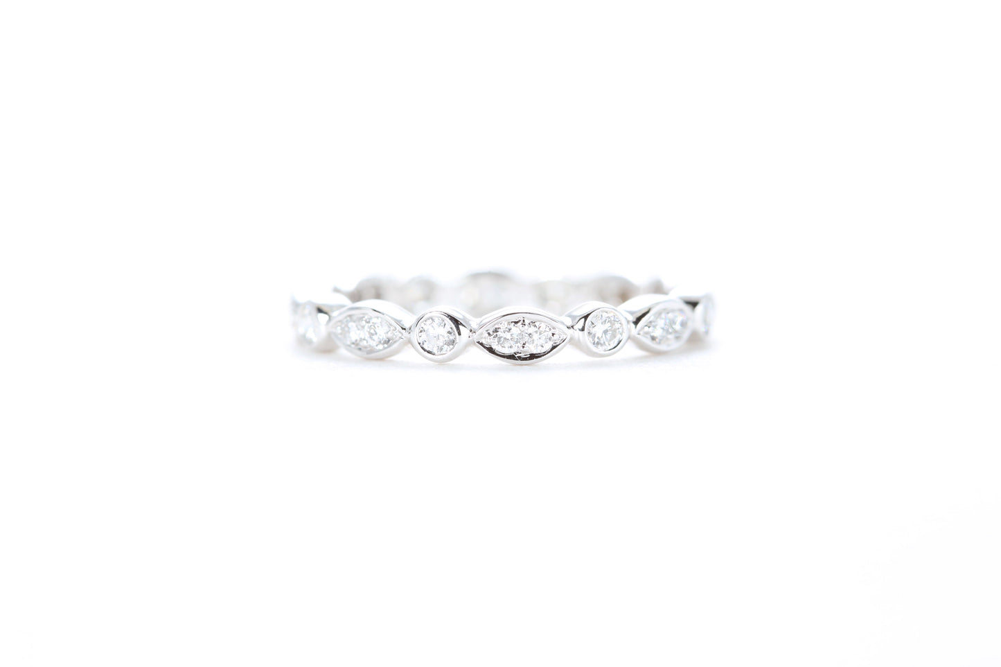 Art Deco Bezel set Diamond Eternity Ring