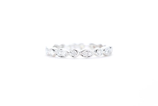 Art Deco Bezel set Diamond Eternity Ring