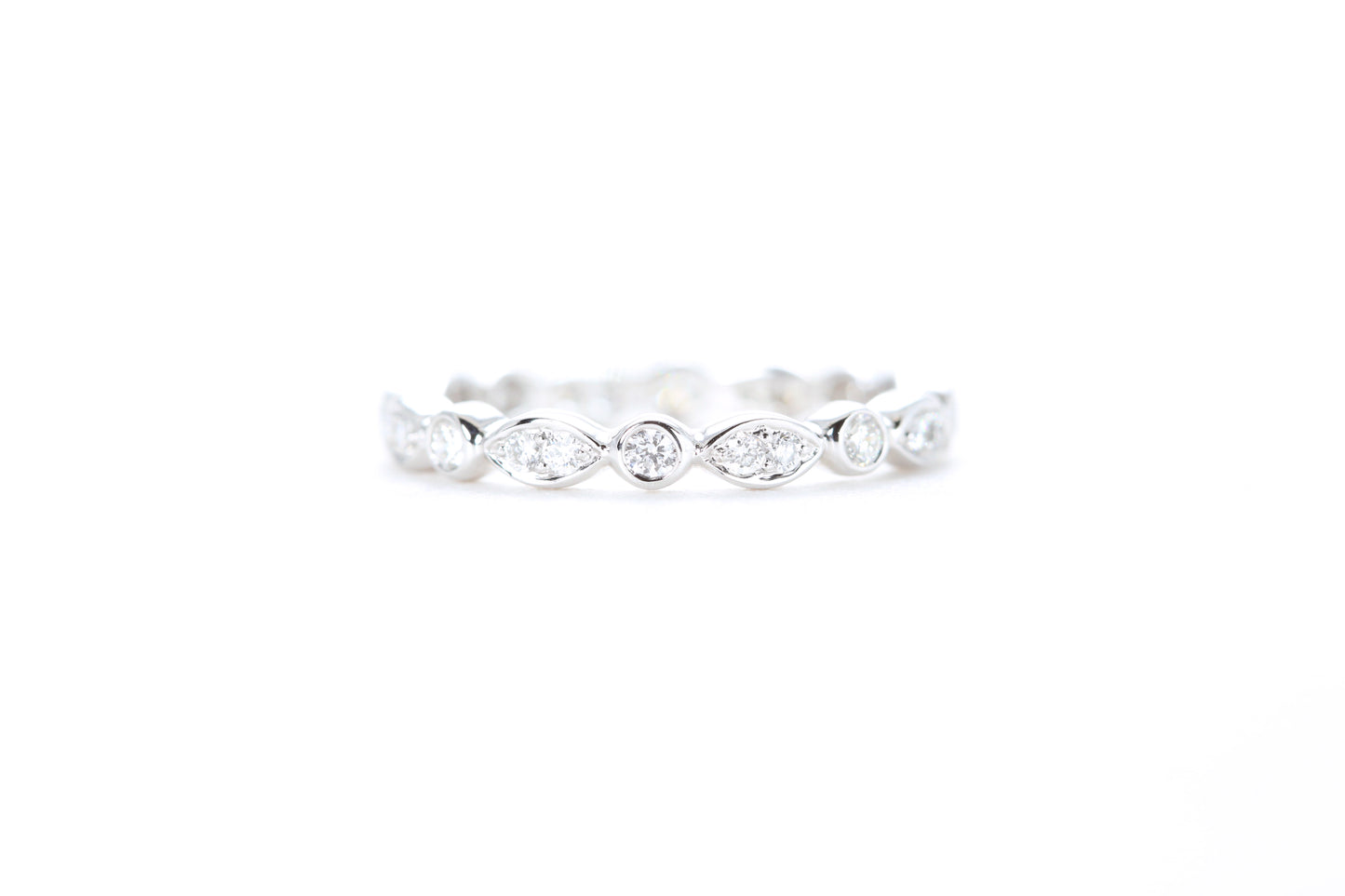 Art Deco Bezel set Diamond Eternity Ring