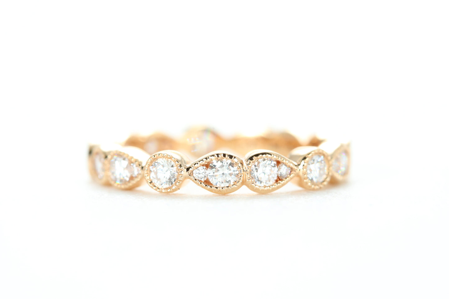 Art Deco Diamond Eternity Ring Rose Gold