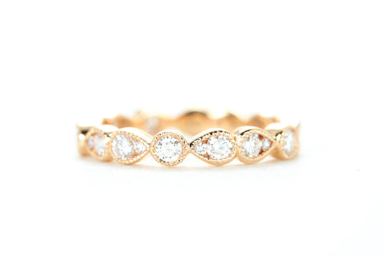 Art Deco Diamond Eternity Ring Rose Gold