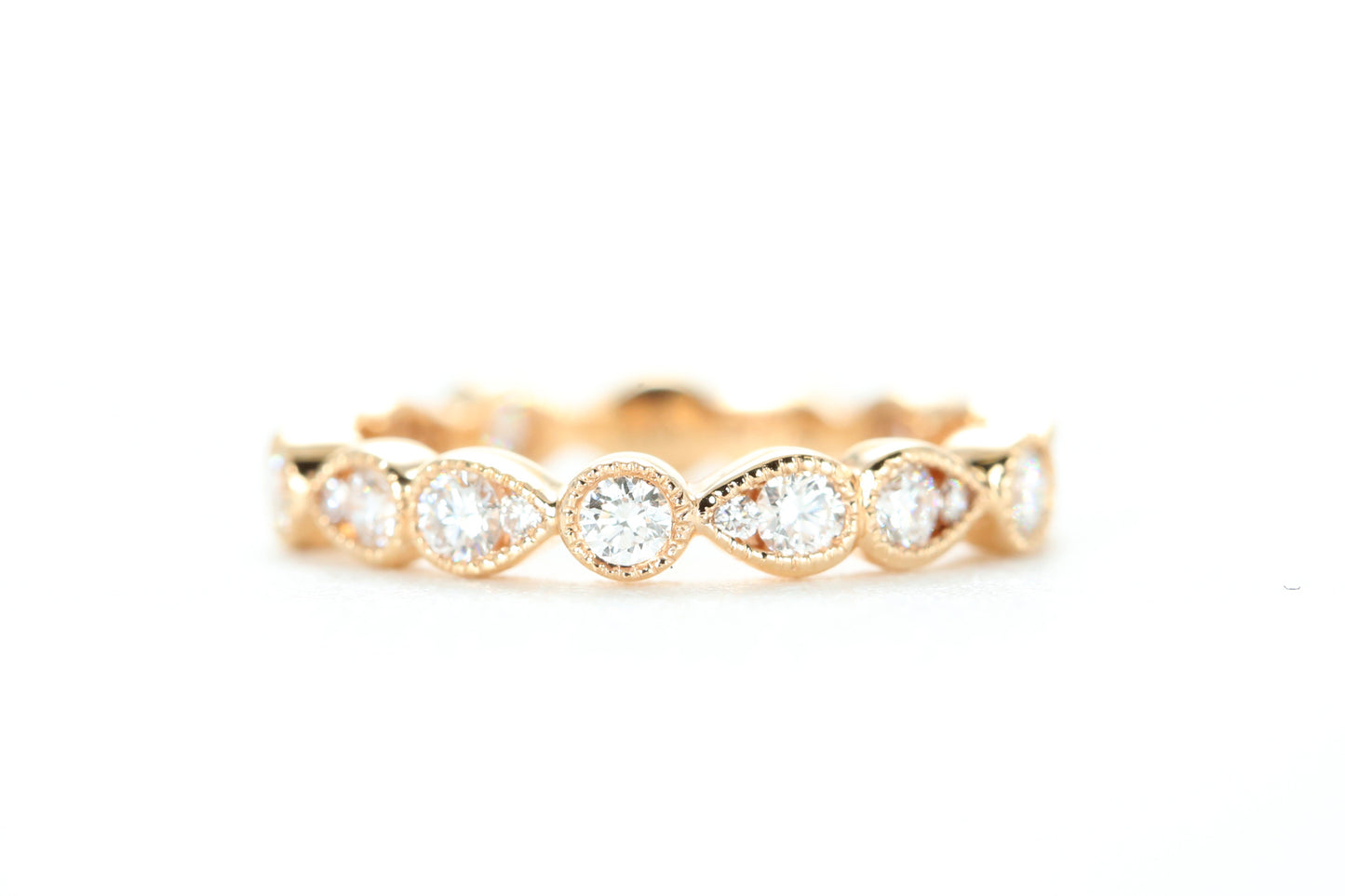 Art Deco Diamond Eternity Ring Rose Gold