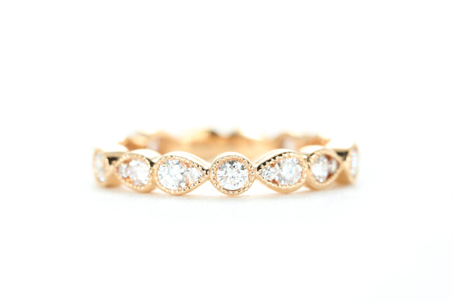 Art Deco Diamond Eternity Ring Rose Gold