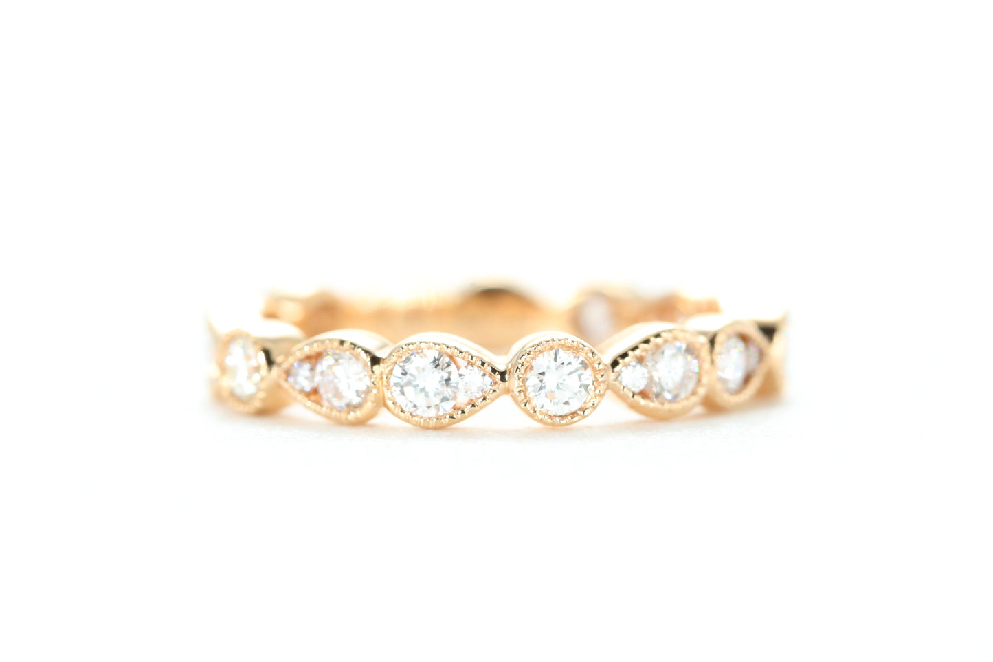 Art Deco Diamond Eternity Ring Rose Gold