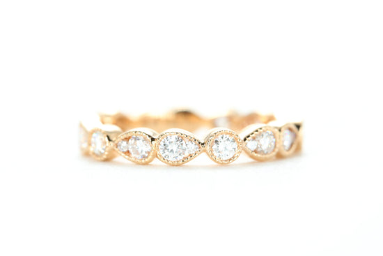 Art Deco Diamond Eternity Ring Rose Gold