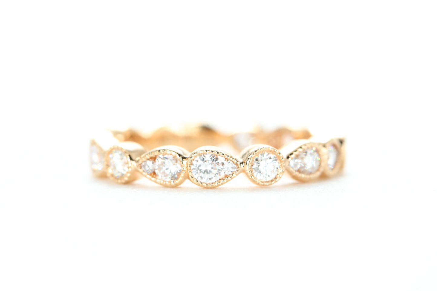 Art Deco Diamond Eternity Ring Rose Gold