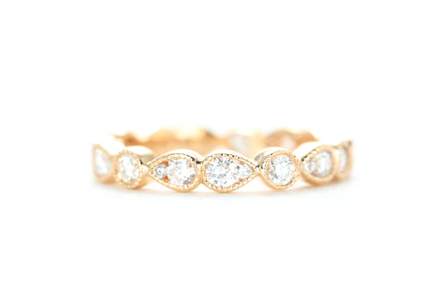 Art Deco Diamond Eternity Ring Rose Gold