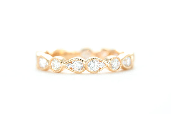 Art Deco Diamond Eternity Ring Rose Gold