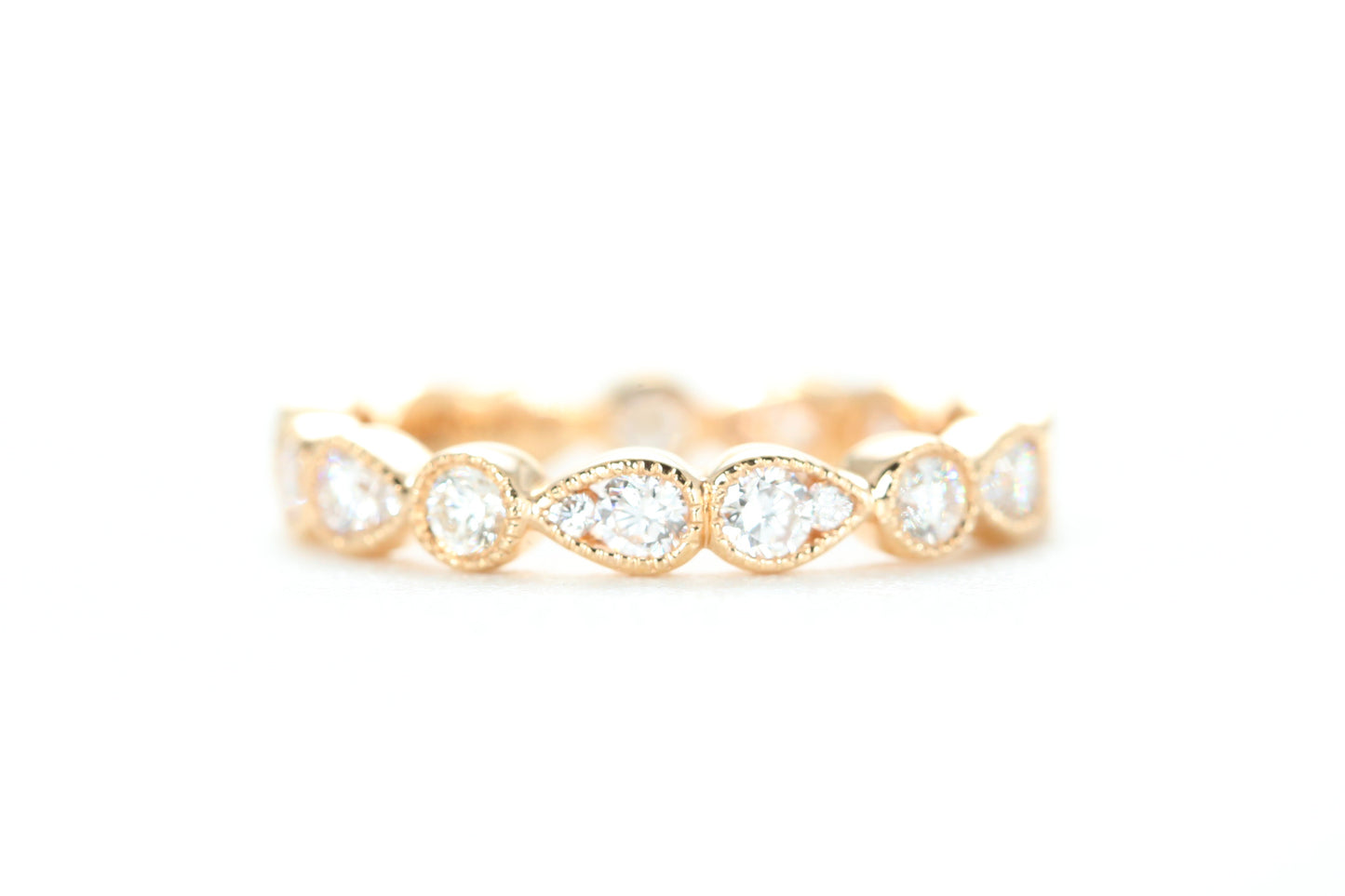 Art Deco Diamond Eternity Ring Rose Gold