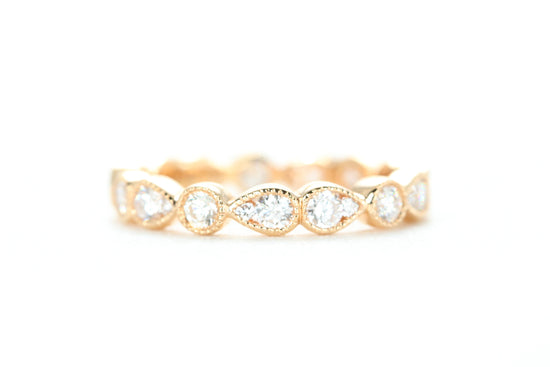 Art Deco Diamond Eternity Ring Rose Gold