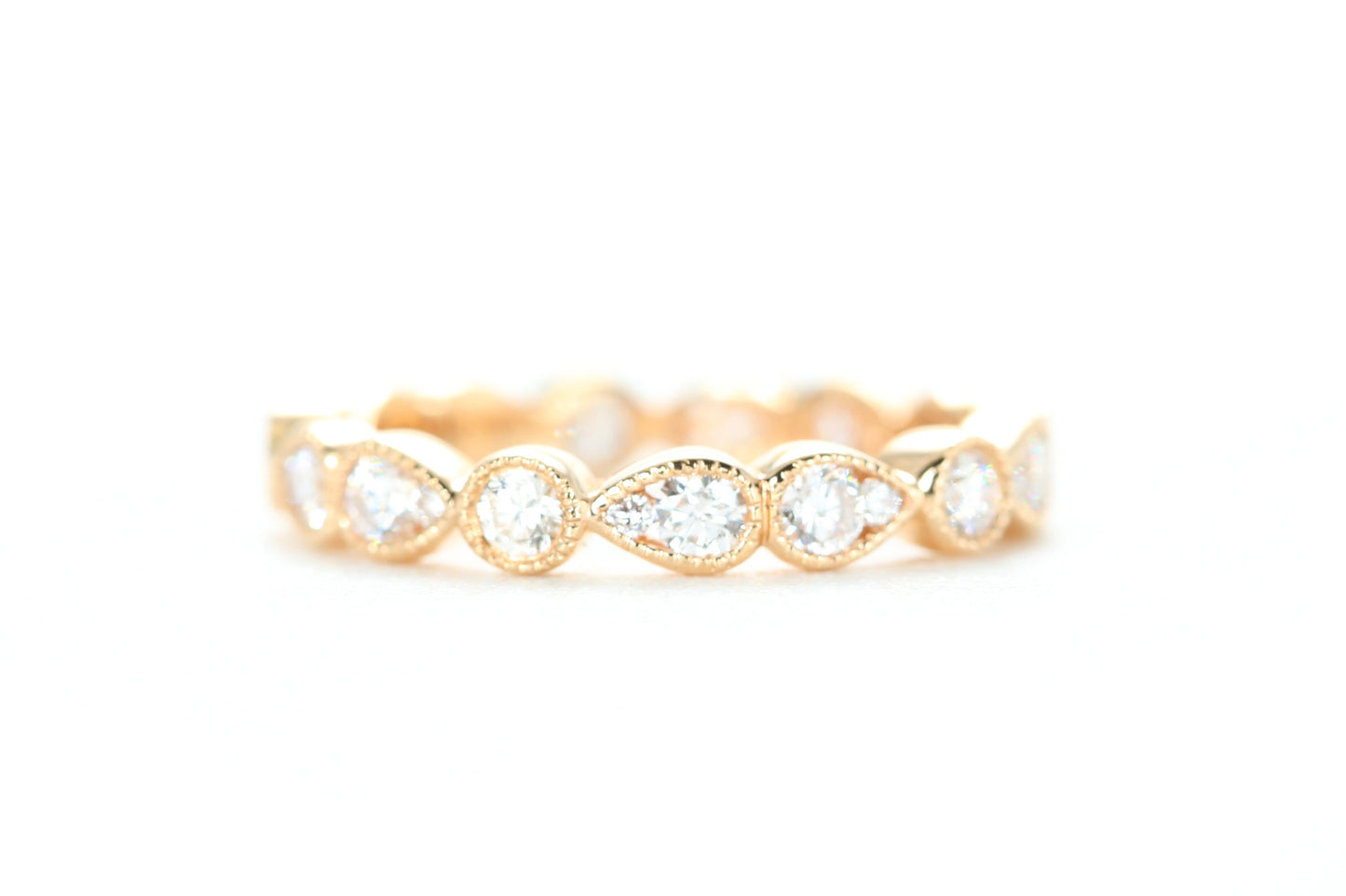 Art Deco Diamond Eternity Ring Rose Gold