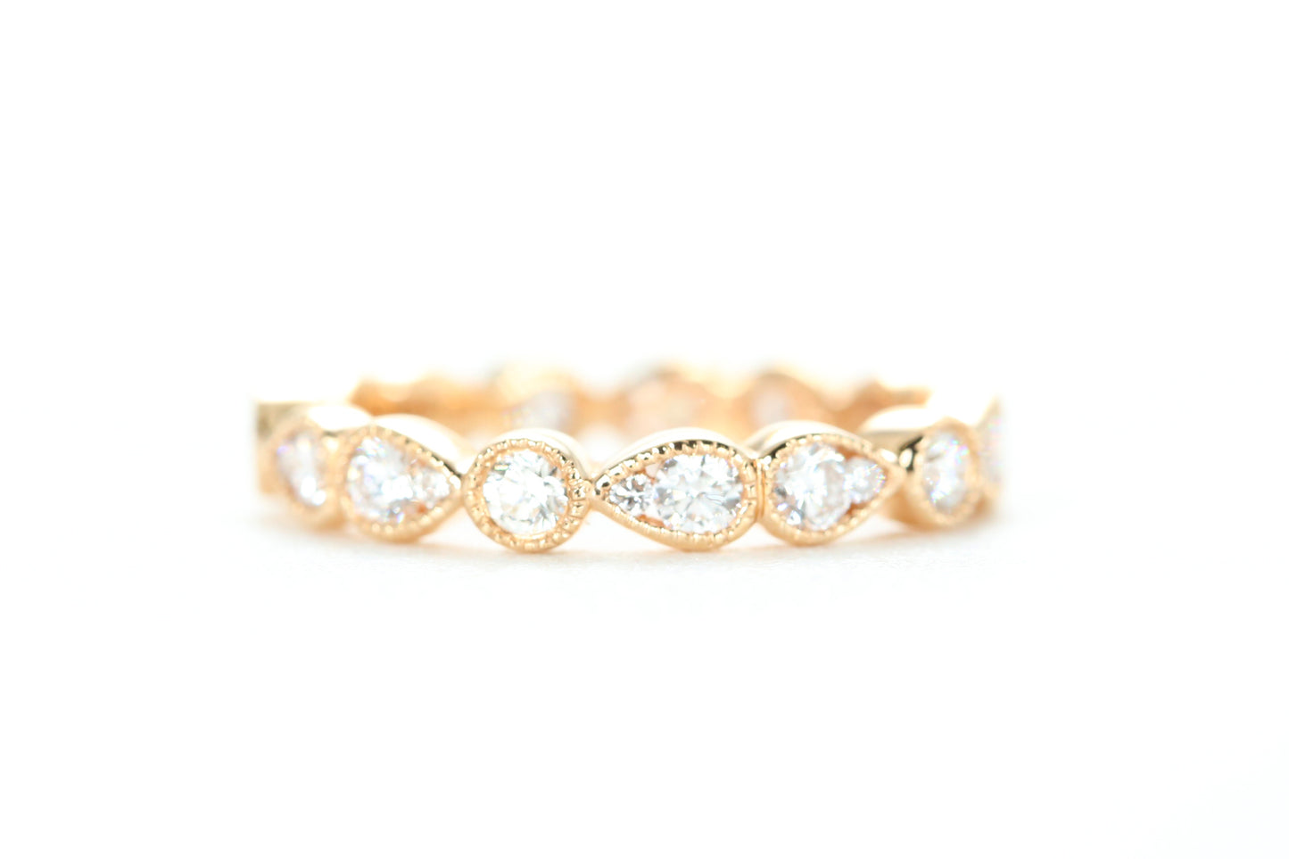 Art Deco Diamond Eternity Ring Rose Gold