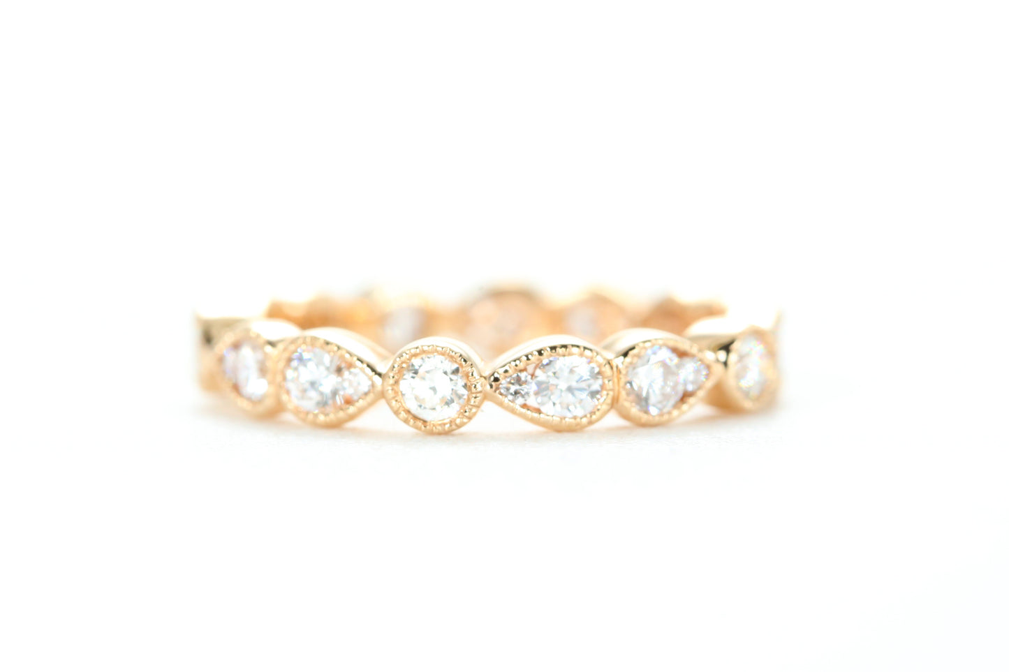 Art Deco Diamond Eternity Ring Rose Gold