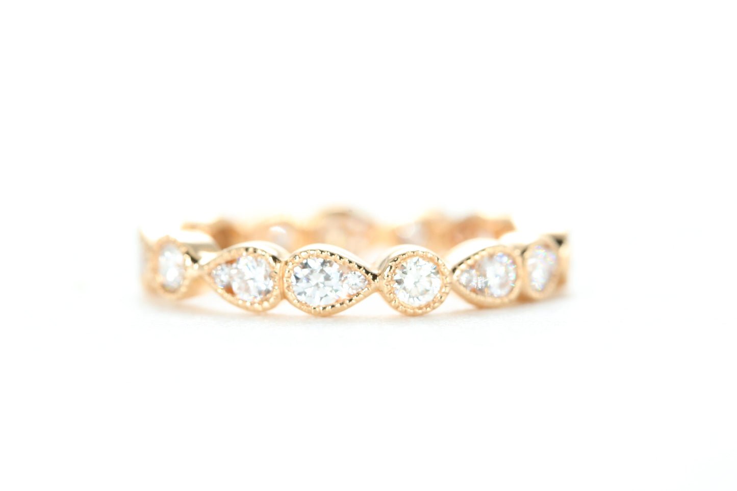 Art Deco Diamond Eternity Ring Rose Gold