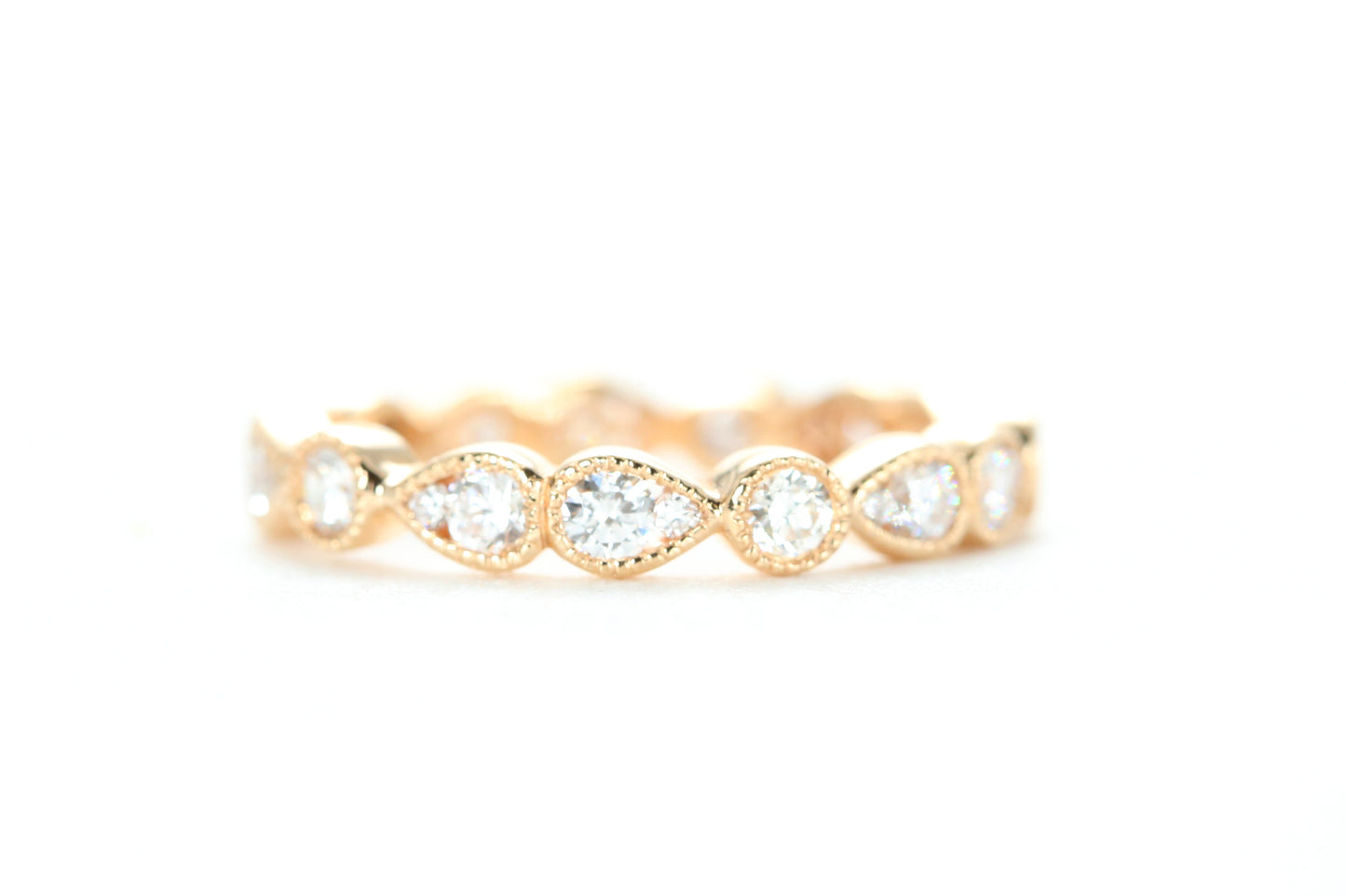 Art Deco Diamond Eternity Ring Rose Gold