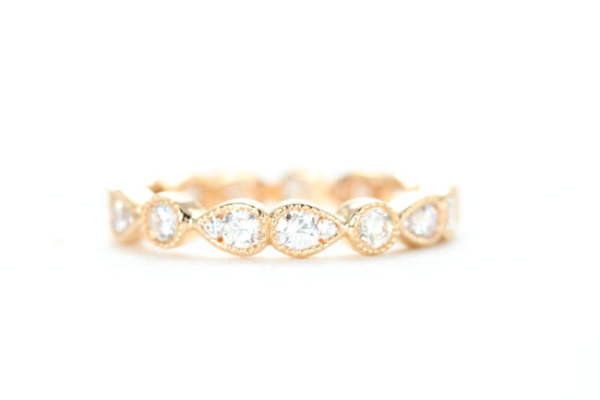 Art Deco Diamond Eternity Ring Rose Gold