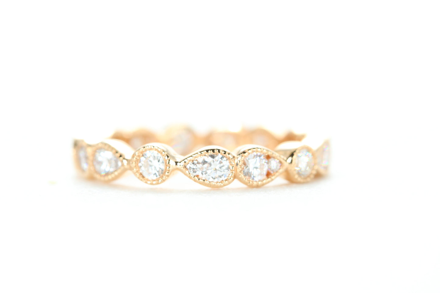 Art Deco Diamond Eternity Ring Rose Gold