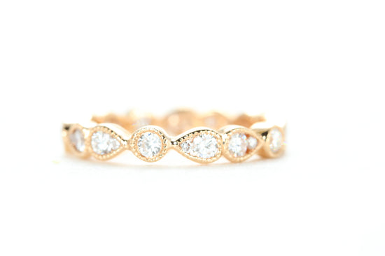 Art Deco Diamond Eternity Ring Rose Gold