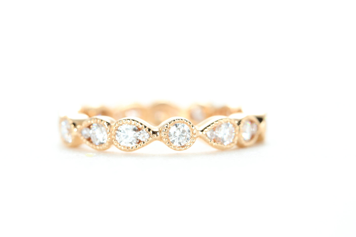 Art Deco Diamond Eternity Ring Rose Gold