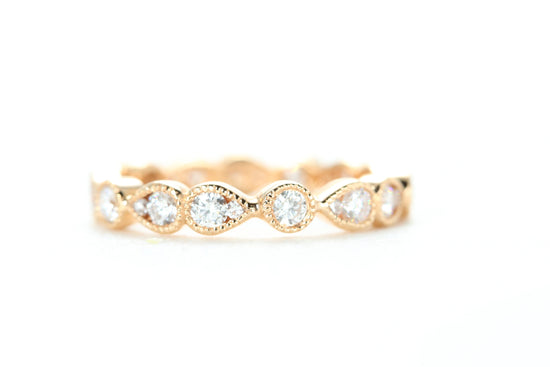 Art Deco Diamond Eternity Ring Rose Gold