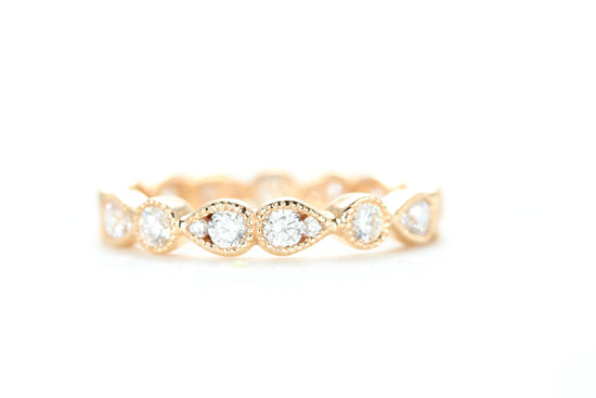 Art Deco Diamond Eternity Ring Rose Gold