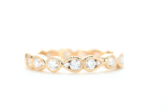 Art Deco Diamond Eternity Ring Rose Gold