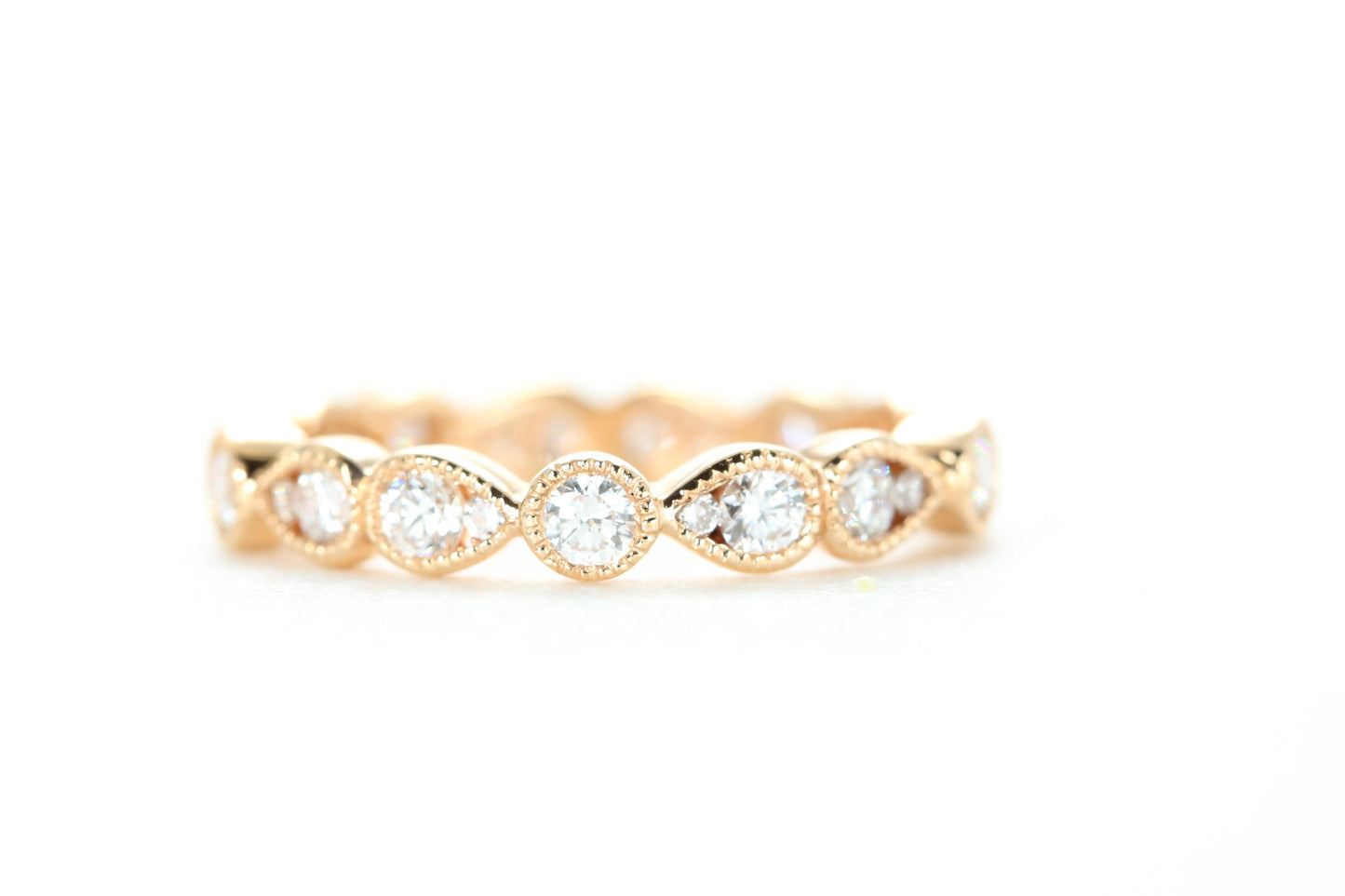 Art Deco Diamond Eternity Ring Rose Gold