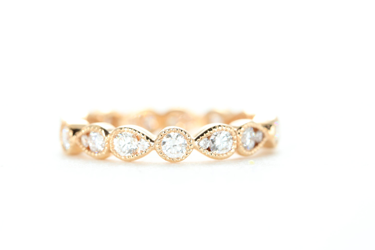 Art Deco Diamond Eternity Ring Rose Gold