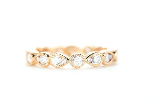 Art Deco Diamond Eternity Ring Rose Gold