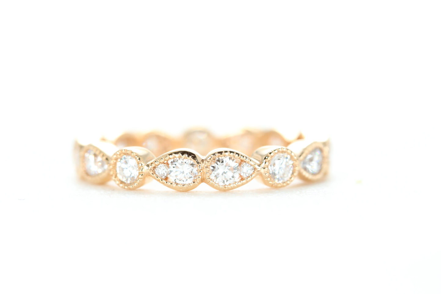 Art Deco Diamond Eternity Ring Rose Gold