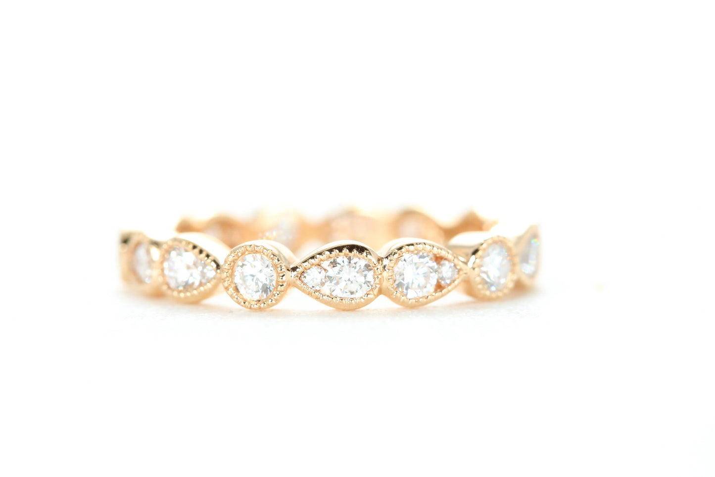 Art Deco Diamond Eternity Ring Rose Gold