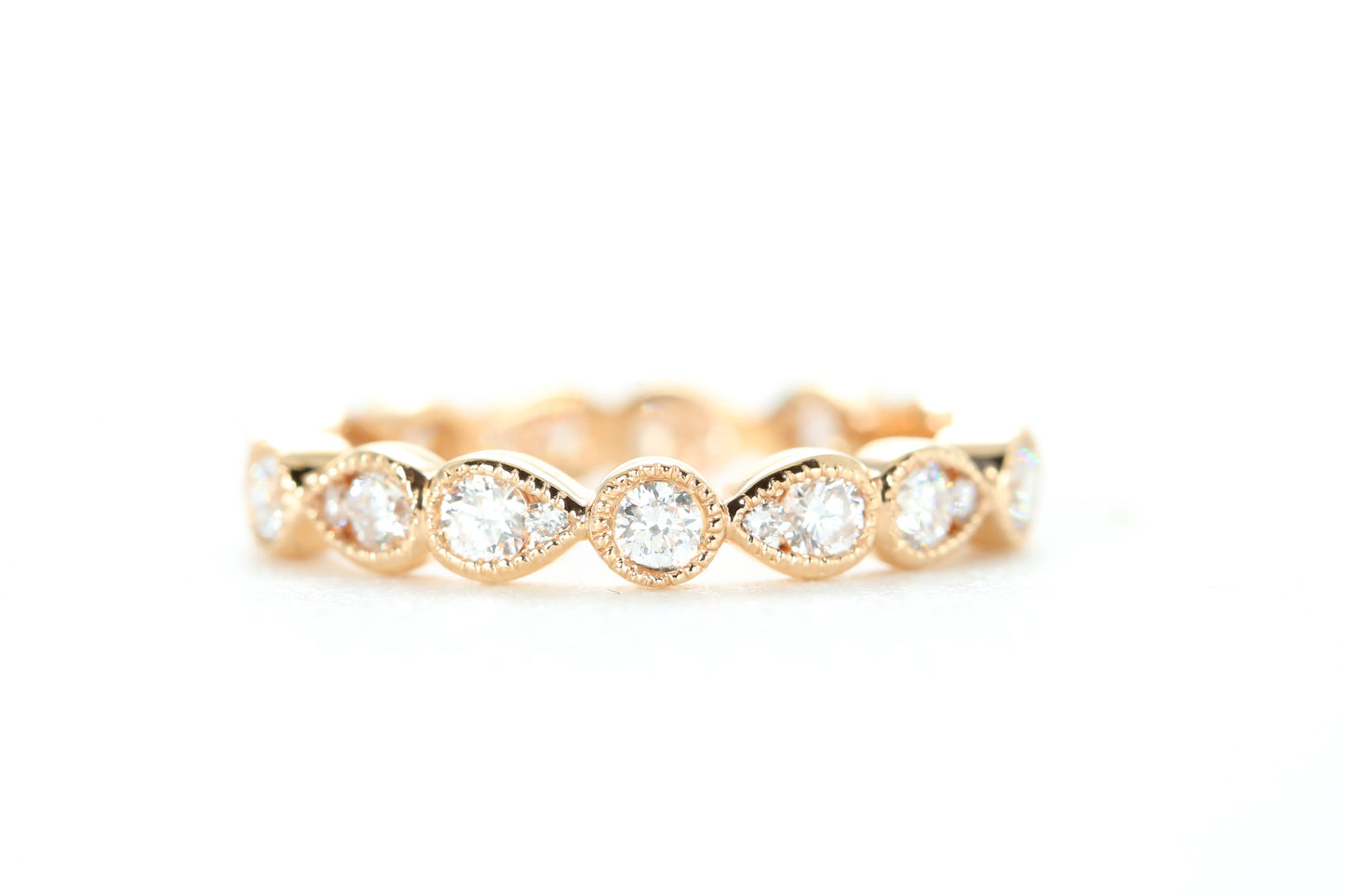 Art Deco Diamond Eternity Ring Rose Gold