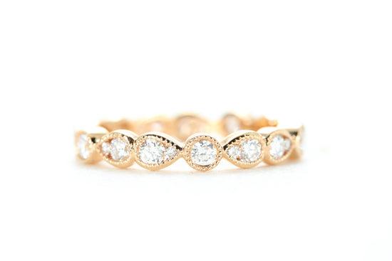 Art Deco Diamond Eternity Ring Rose Gold