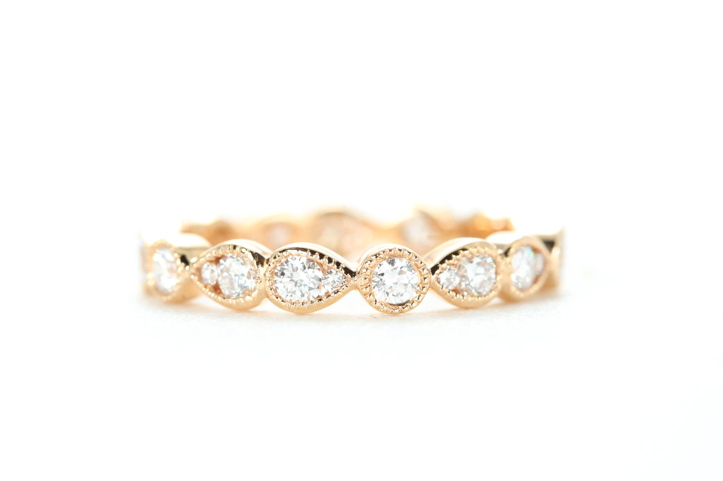 Art Deco Diamond Eternity Ring Rose Gold