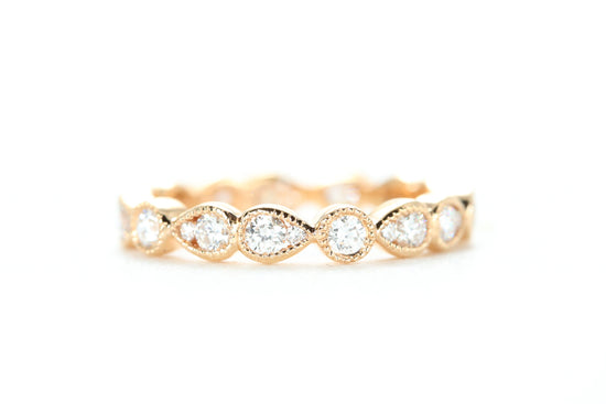 Art Deco Diamond Eternity Ring Rose Gold