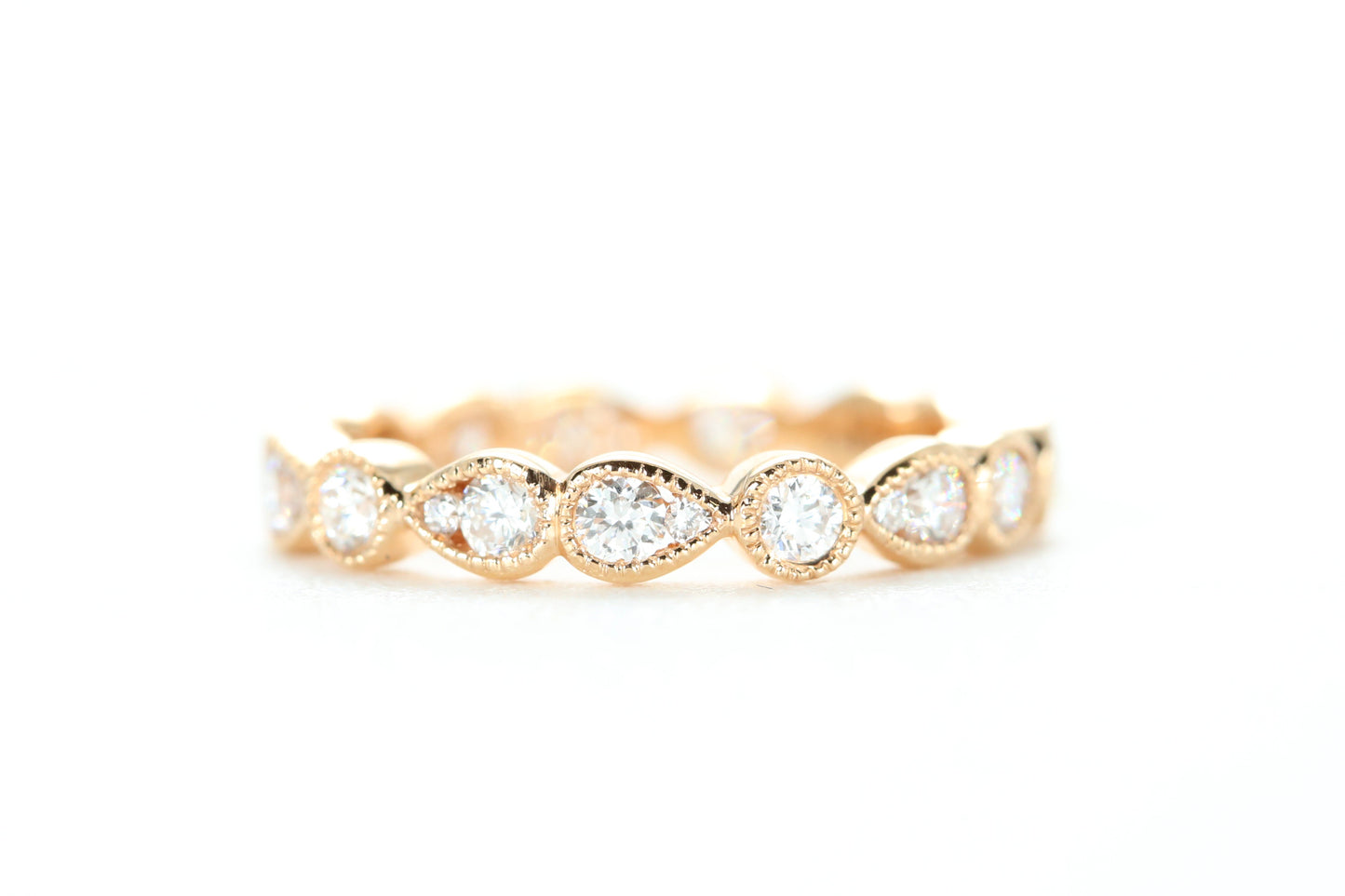 Art Deco Diamond Eternity Ring Rose Gold