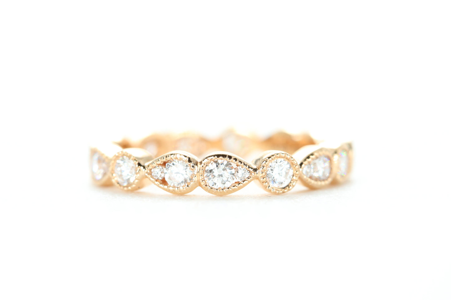 Art Deco Diamond Eternity Ring Rose Gold