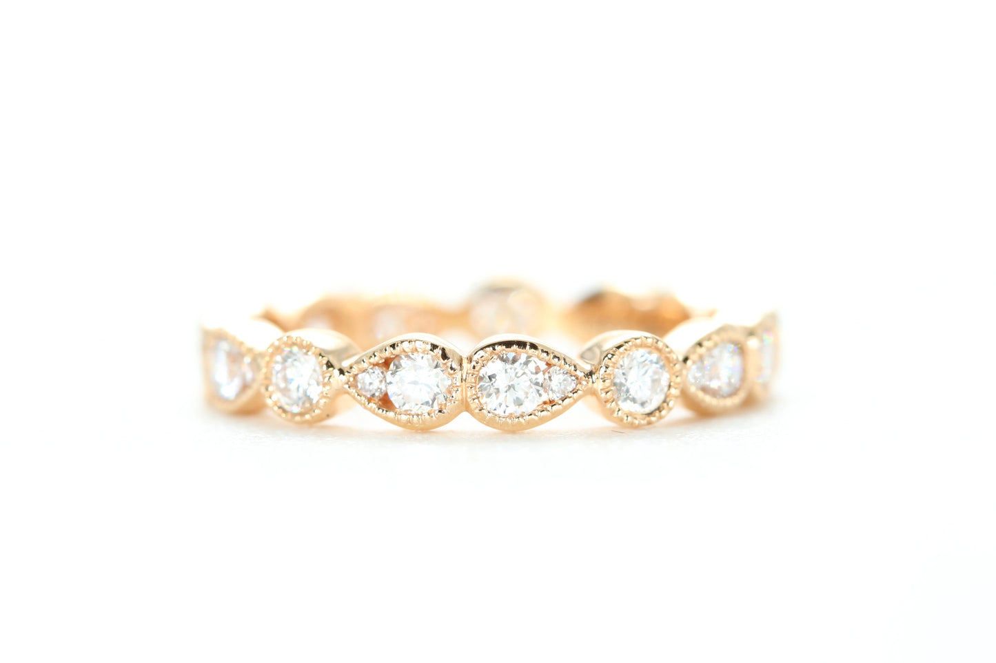 Art Deco Diamond Eternity Ring Rose Gold