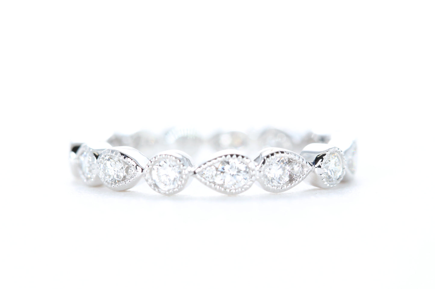 Load image into Gallery viewer, Art Deco Diamond Eternity Ring White Gold
