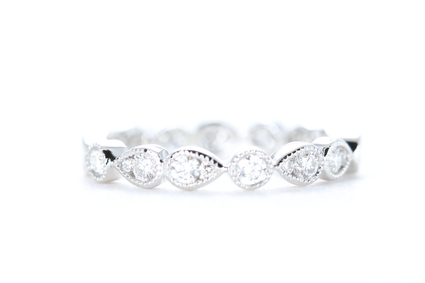 Art Deco Diamond Eternity Ring White Gold