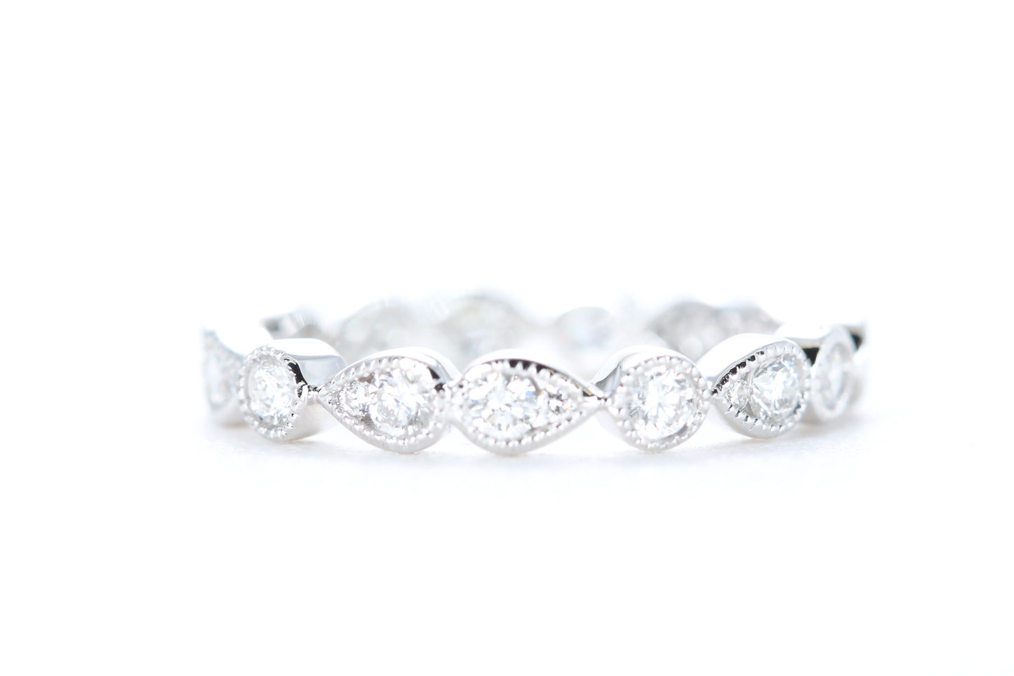 Load image into Gallery viewer, Art Deco Diamond Eternity Ring White Gold
