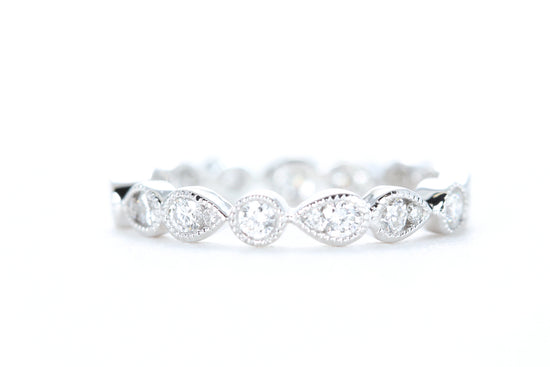 Art Deco Diamond Eternity Ring White Gold